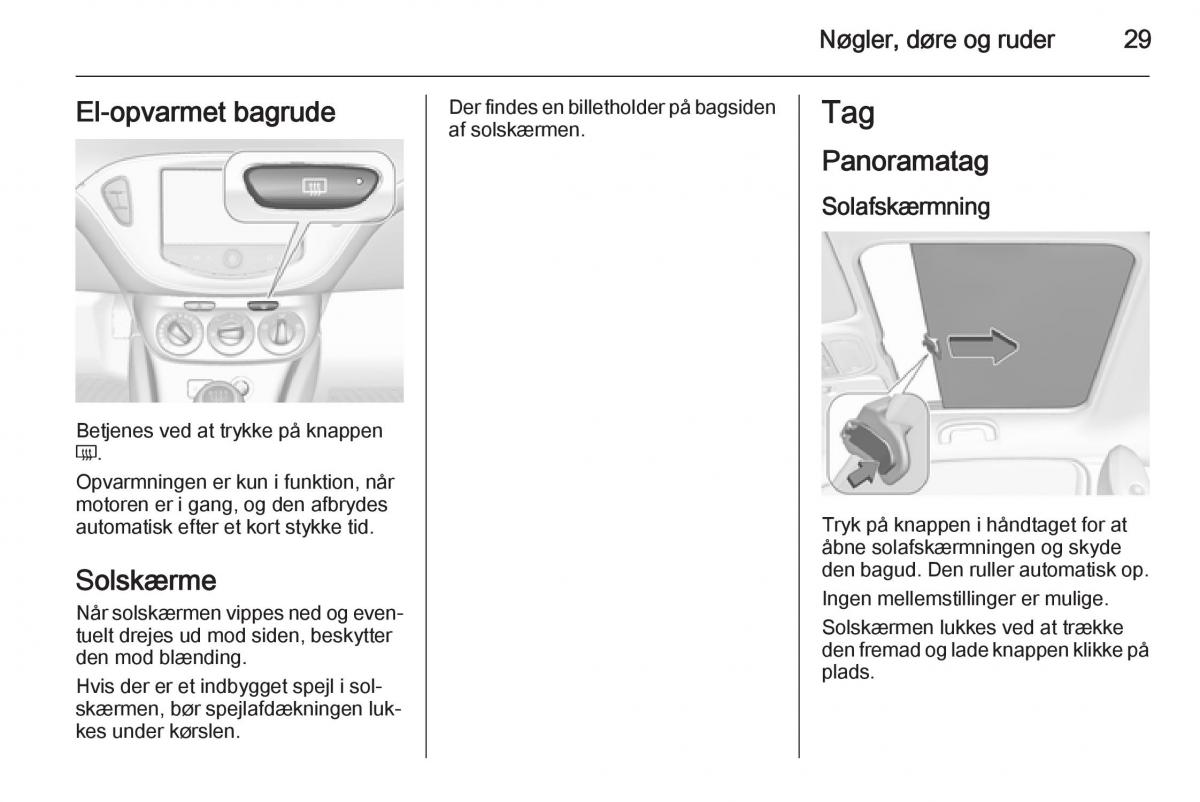 Opel Adam Bilens instruktionsbog / page 31