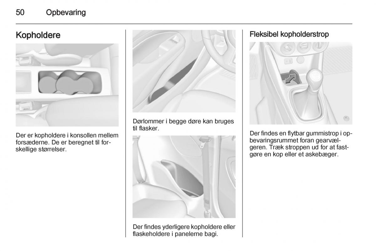 Opel Adam Bilens instruktionsbog / page 52