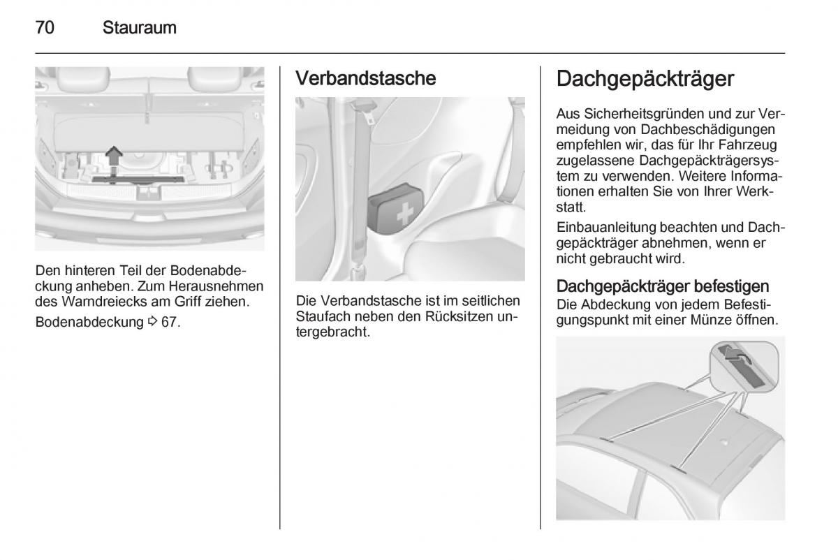 Opel Adam Handbuch / page 72