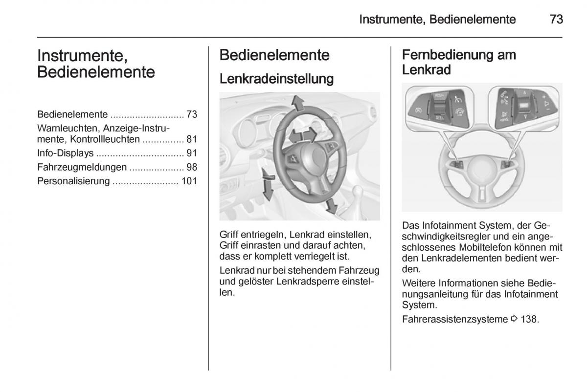 Opel Adam Handbuch / page 75