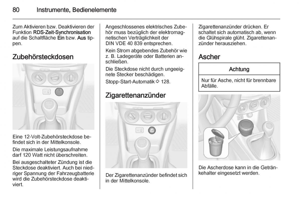 Opel Adam Handbuch / page 82