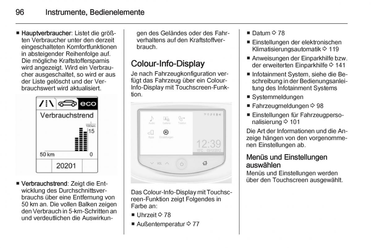 Opel Adam Handbuch / page 98