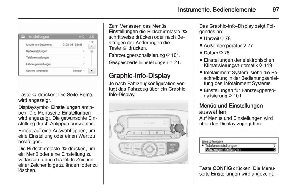 Opel Adam Handbuch / page 99