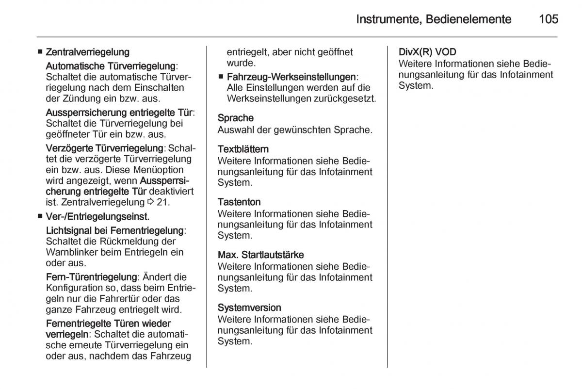 Opel Adam Handbuch / page 107