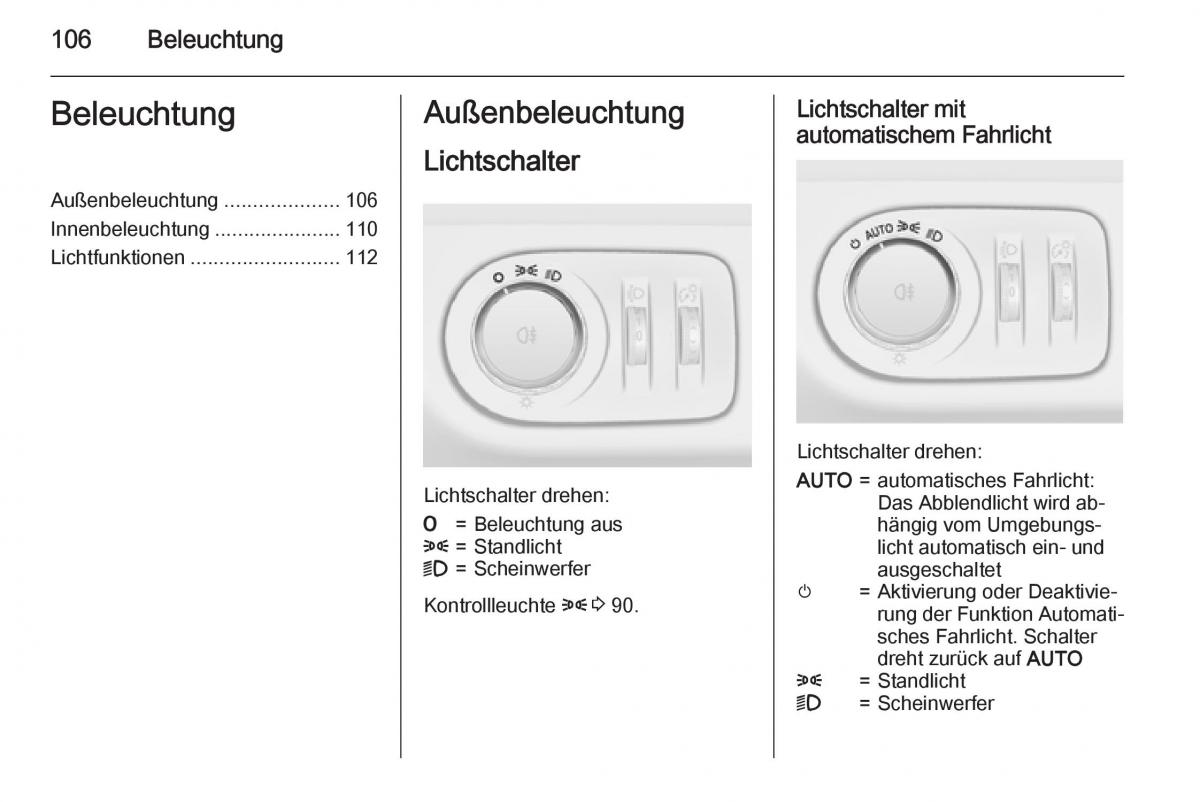 Opel Adam Handbuch / page 108