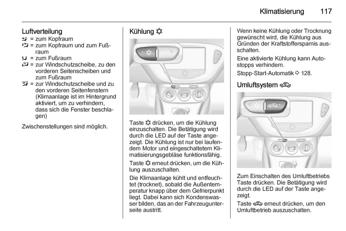 Opel Adam Handbuch / page 119