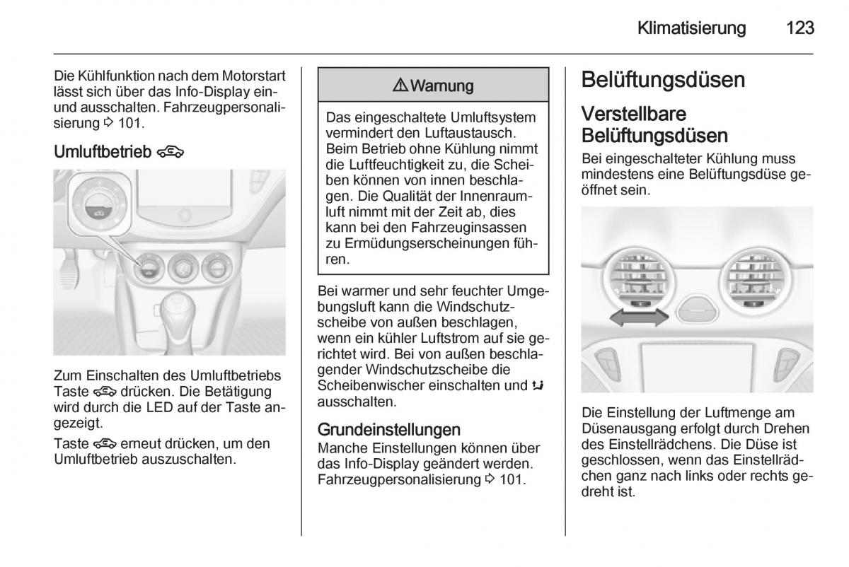 Opel Adam Handbuch / page 125