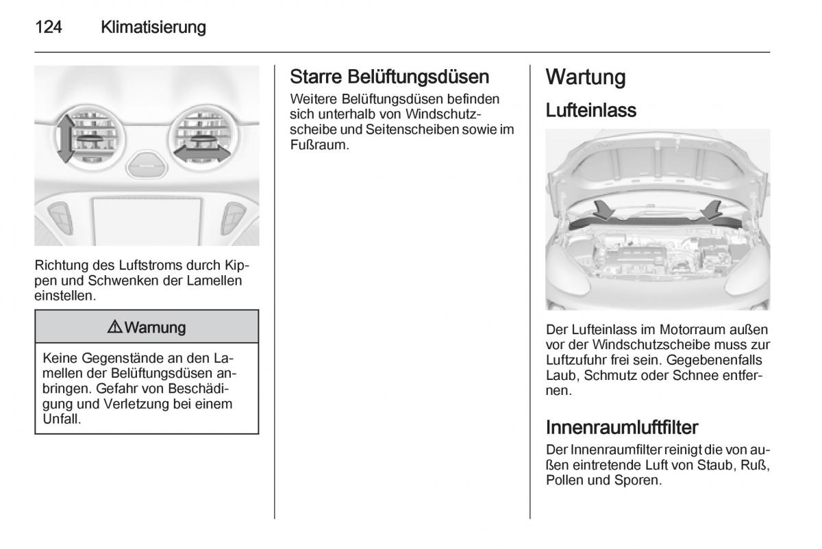 Opel Adam Handbuch / page 126