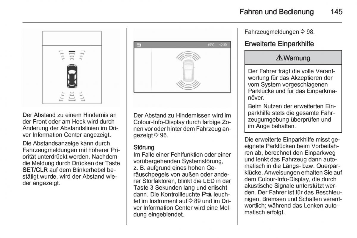 Opel Adam Handbuch / page 147