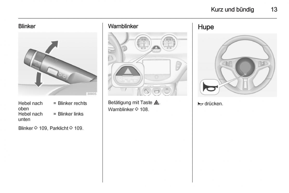 Opel Adam Handbuch / page 15