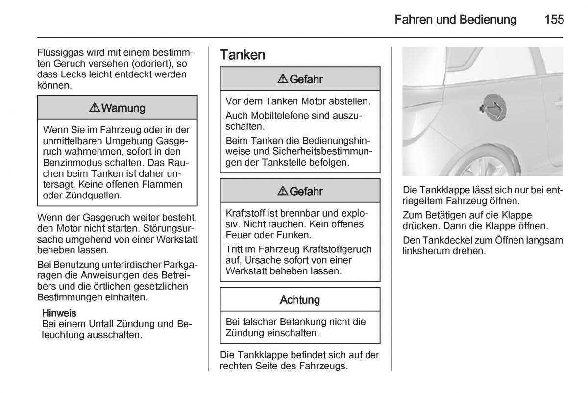 Opel Adam Handbuch / page 157