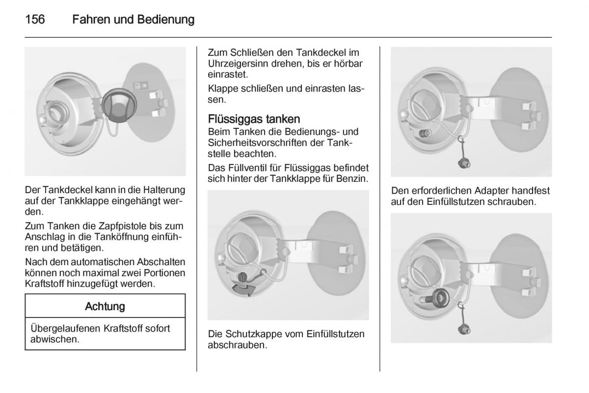 Opel Adam Handbuch / page 158