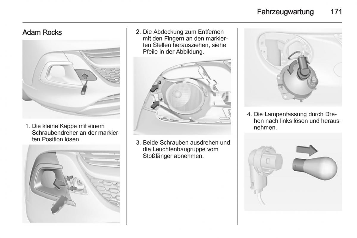 Opel Adam Handbuch / page 173