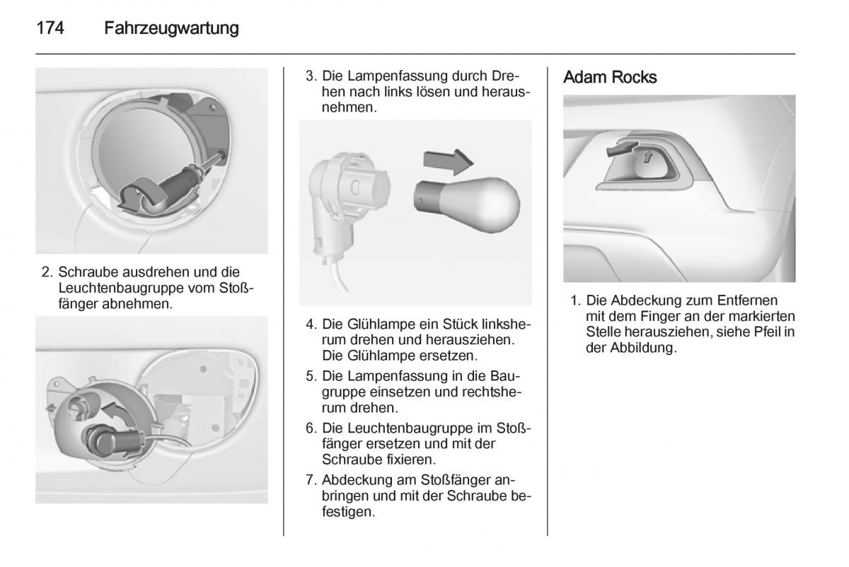 Opel Adam Handbuch / page 176