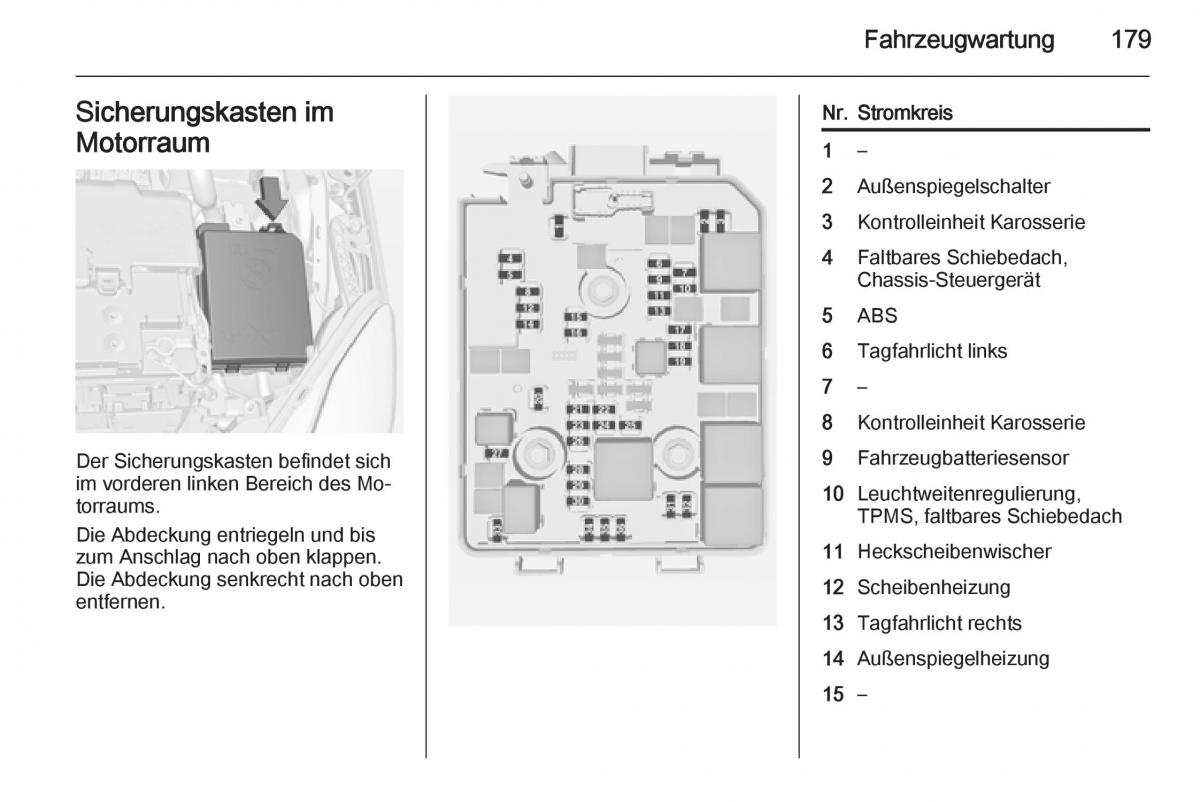 Opel Adam Handbuch / page 181