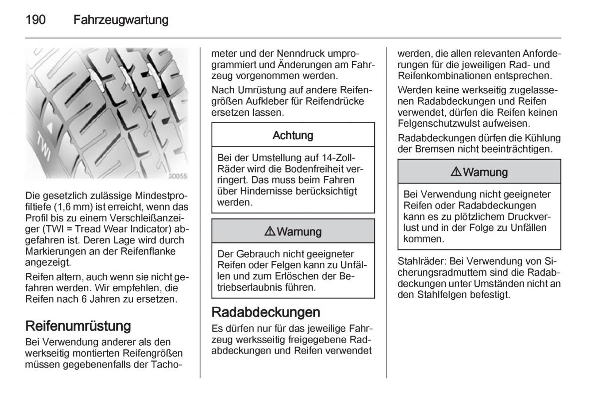 Opel Adam Handbuch / page 192