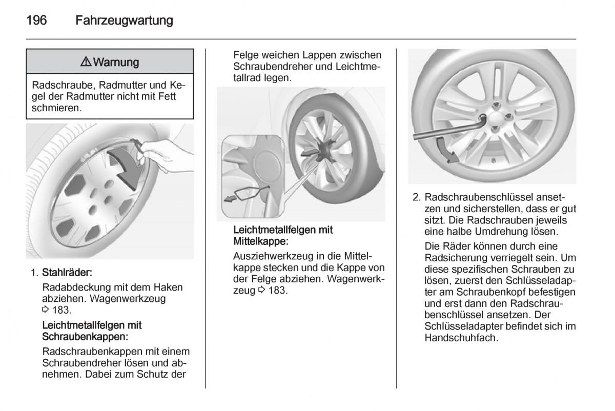 Opel Adam Handbuch / page 198