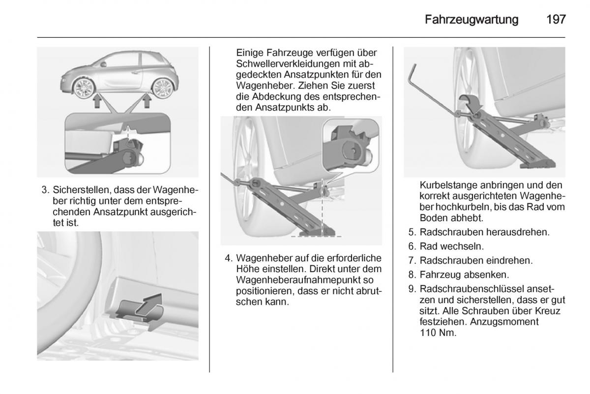 Opel Adam Handbuch / page 199