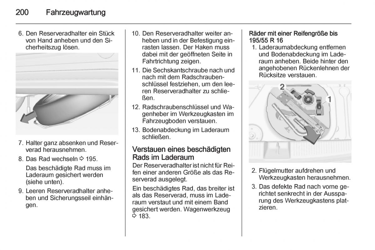 Opel Adam Handbuch / page 202