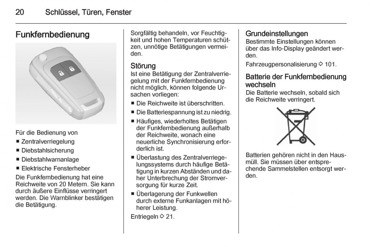 Opel Adam Handbuch / page 22