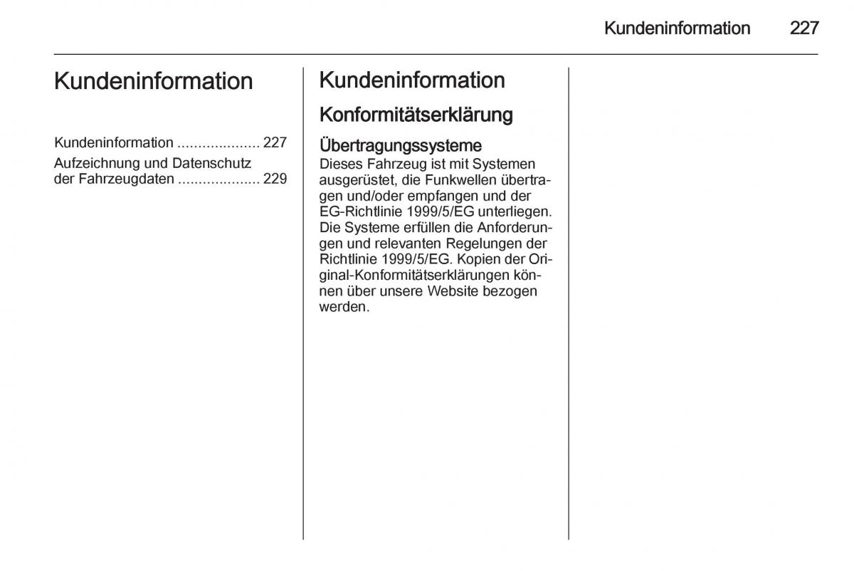 Opel Adam Handbuch / page 229