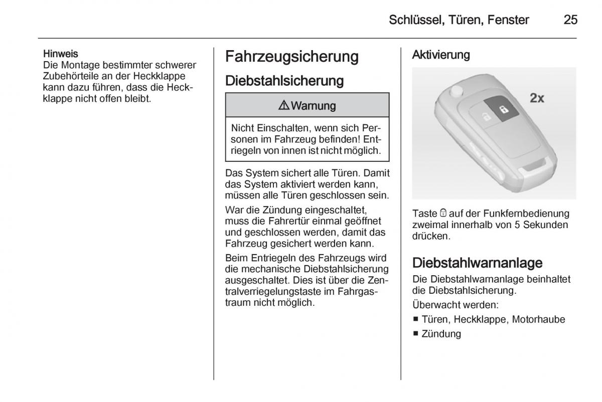 Opel Adam Handbuch / page 27