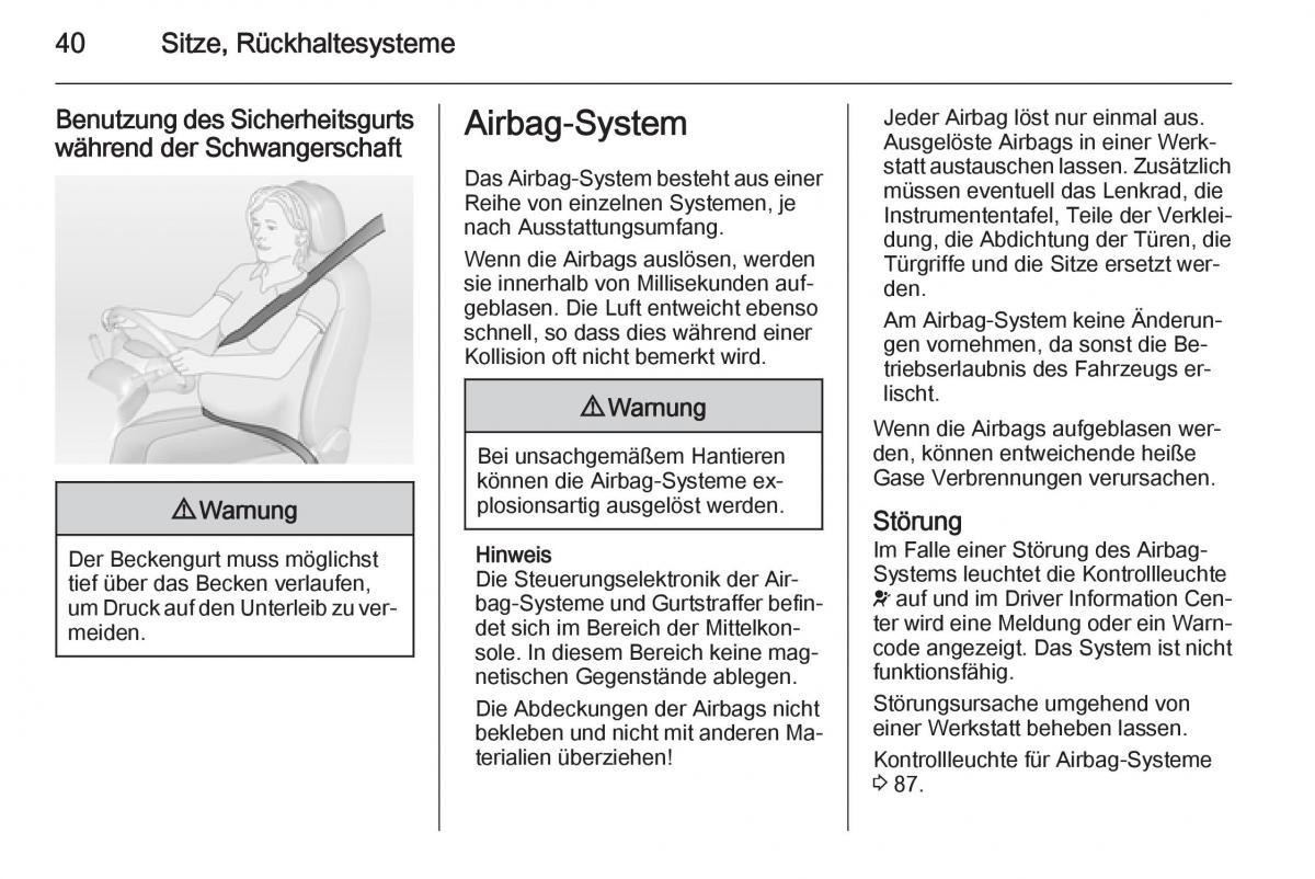 Opel Adam Handbuch / page 42