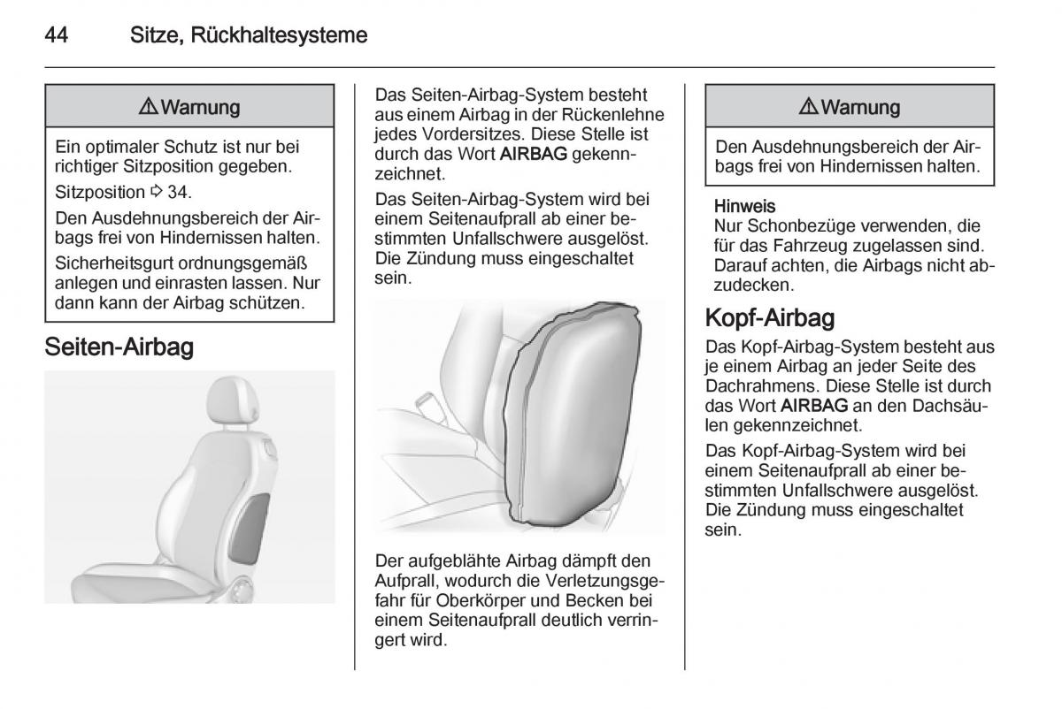 Opel Adam Handbuch / page 46