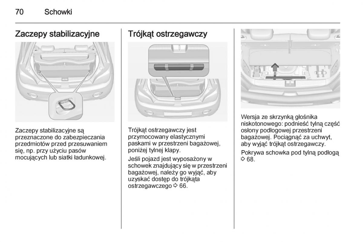 Opel Adam instrukcja obslugi / page 72