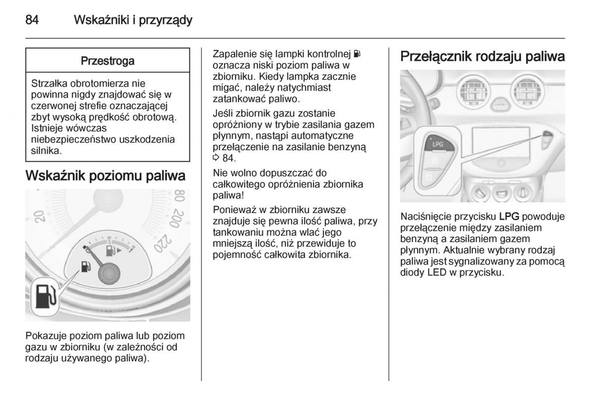 Opel Adam instrukcja obslugi / page 86