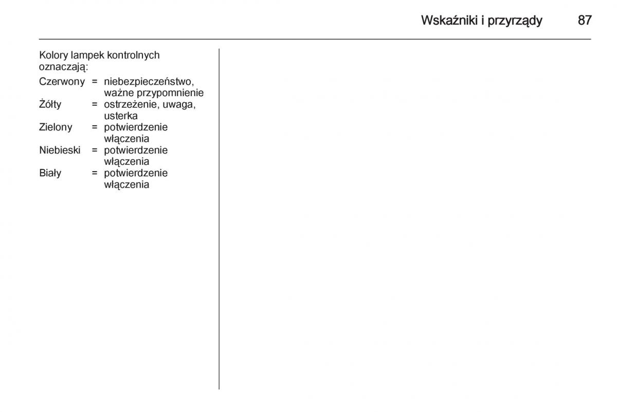 Opel Adam instrukcja obslugi / page 89