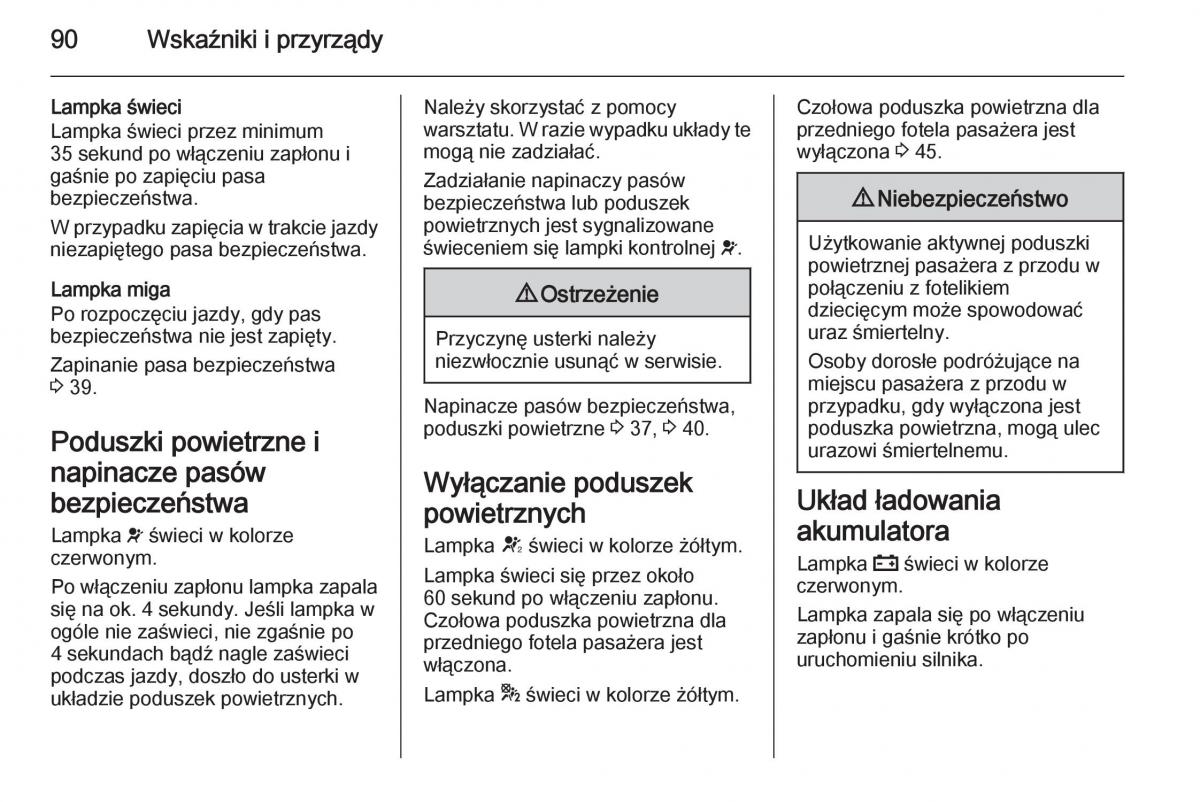 Opel Adam instrukcja obslugi / page 92