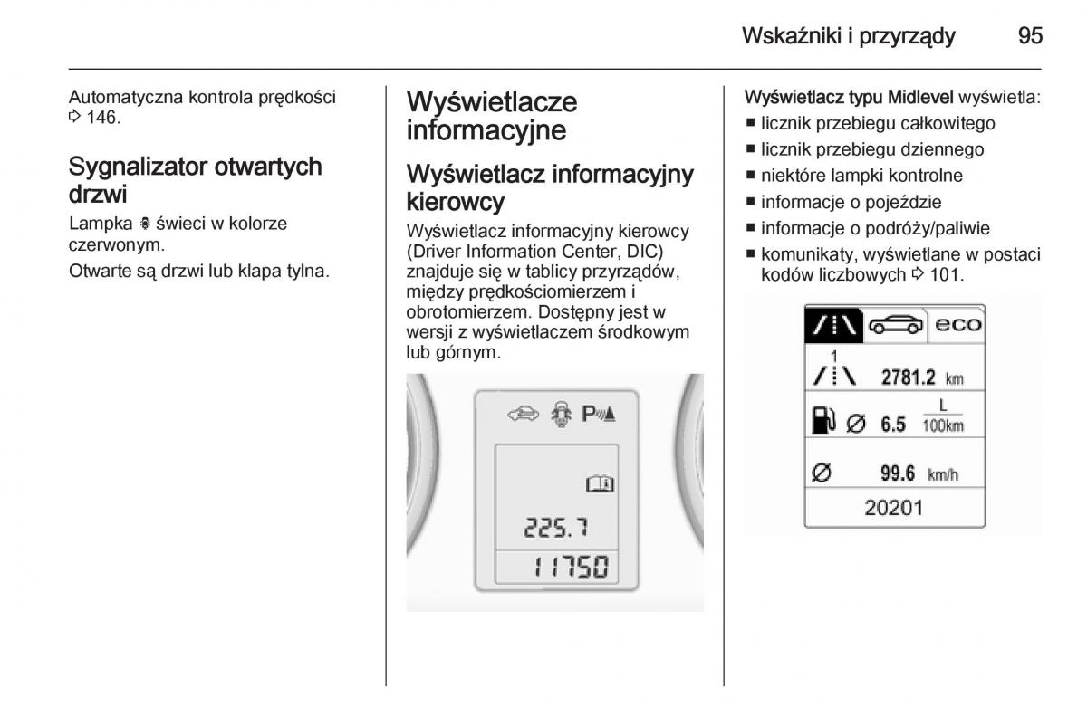 Opel Adam instrukcja obslugi / page 97