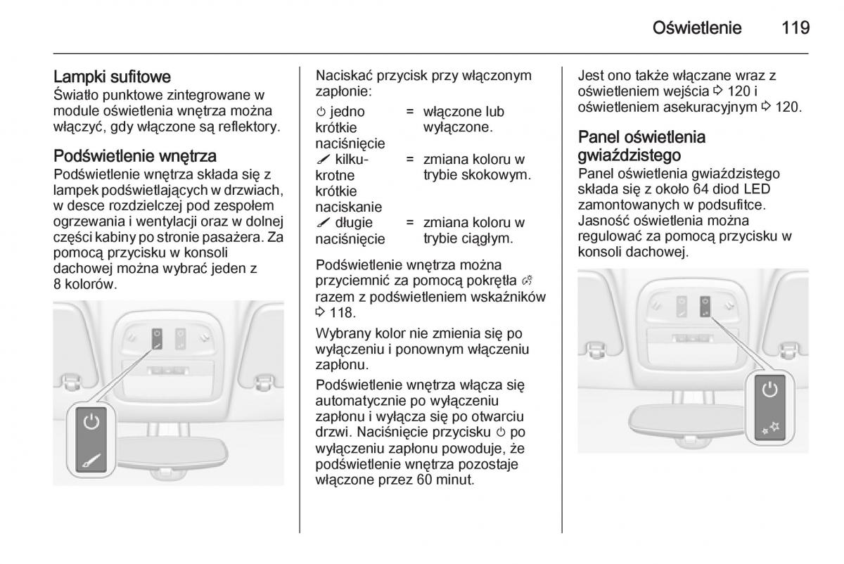 Opel Adam instrukcja obslugi / page 121