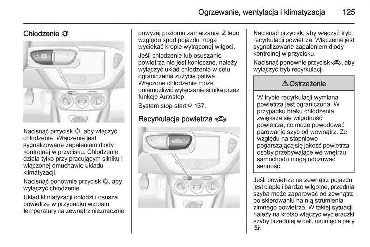 Opel Adam instrukcja obslugi / page 127