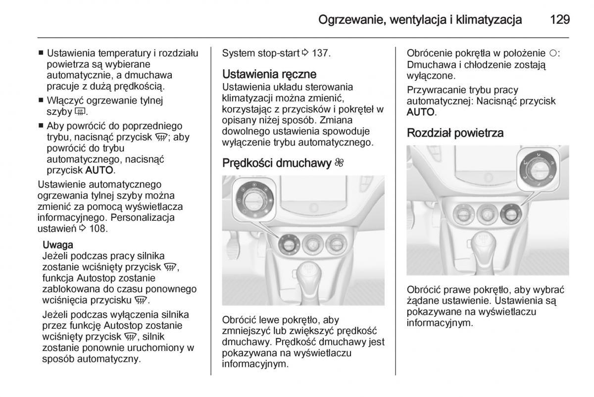 Opel Adam instrukcja obslugi / page 131