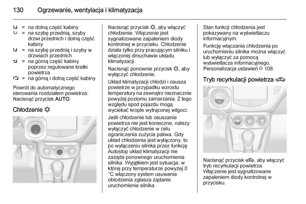 Opel Adam instrukcja obslugi / page 132