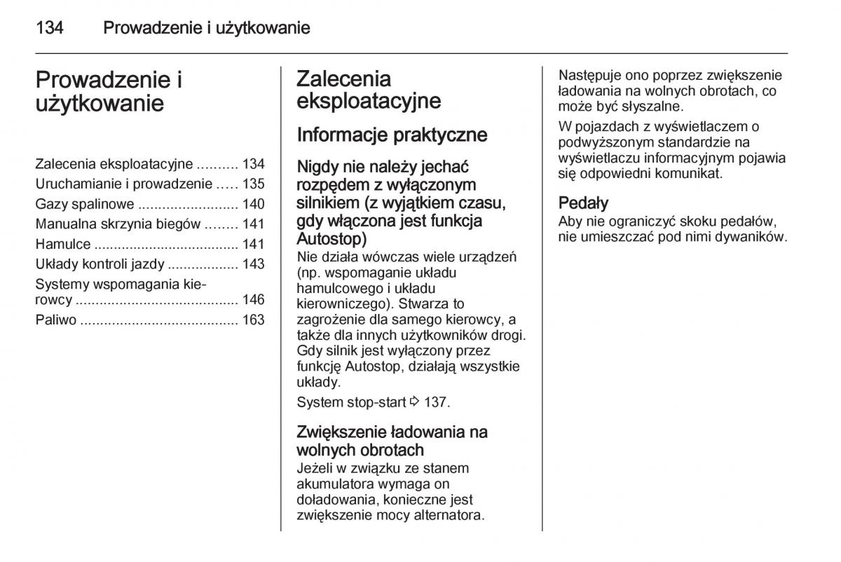 Opel Adam instrukcja obslugi / page 136