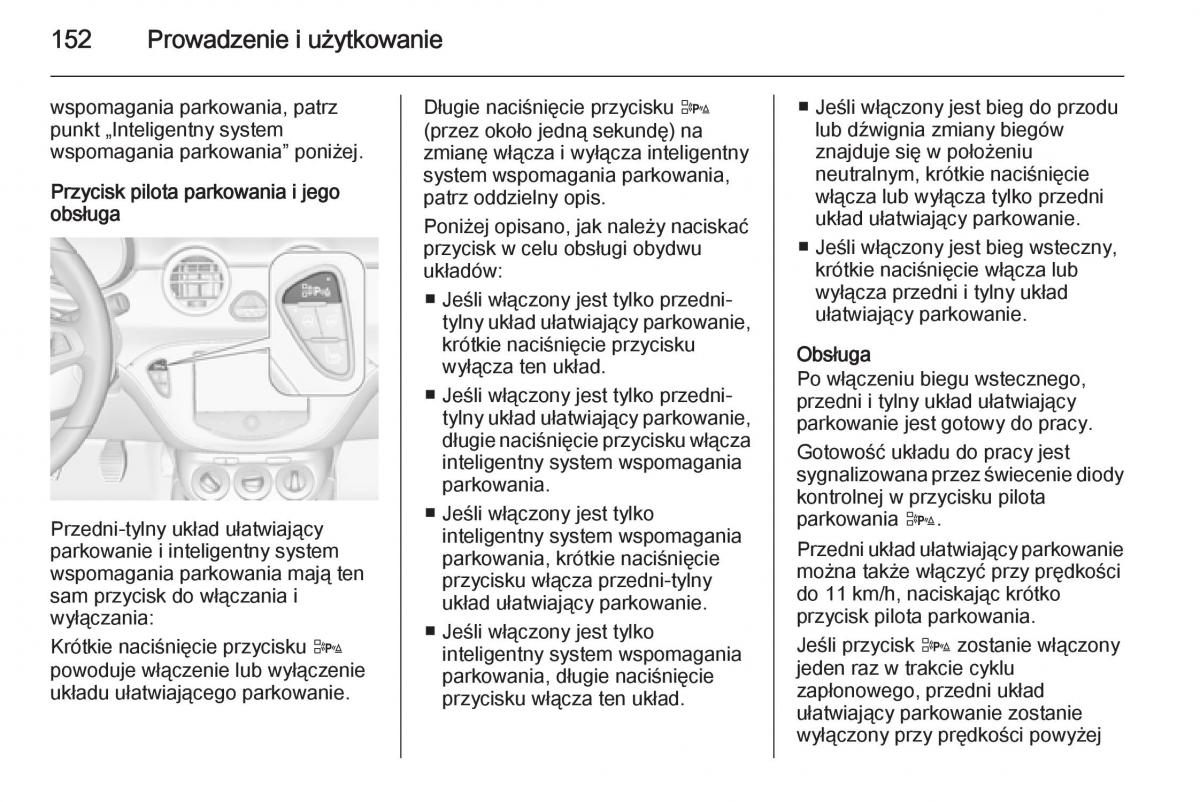 Opel Adam instrukcja obslugi / page 154