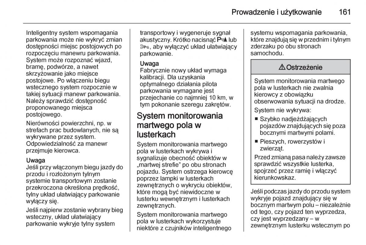 Opel Adam instrukcja obslugi / page 163