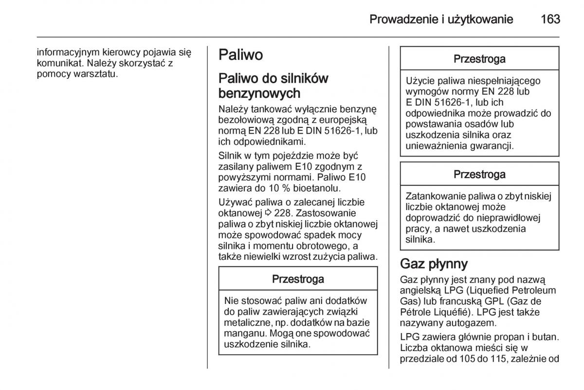 Opel Adam instrukcja obslugi / page 165