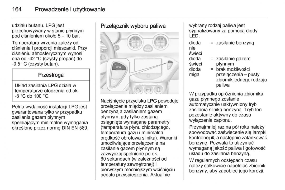 Opel Adam instrukcja obslugi / page 166