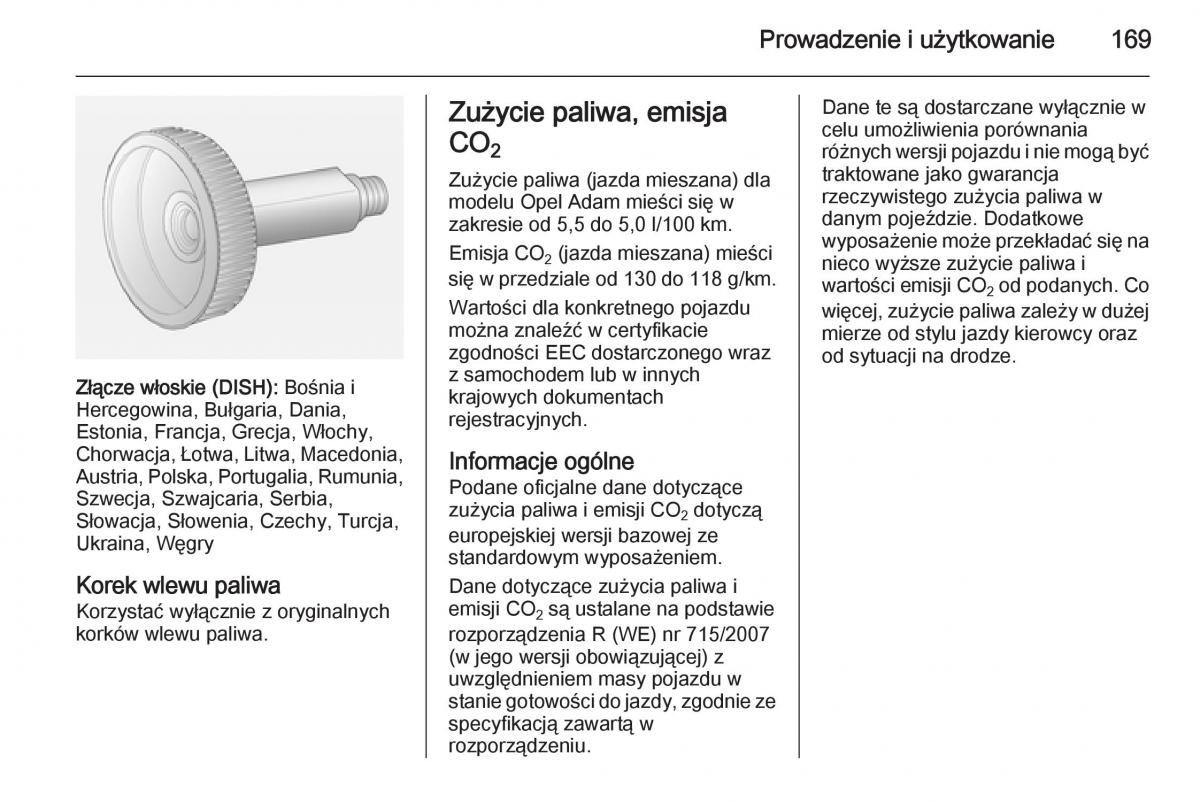 Opel Adam instrukcja obslugi / page 171