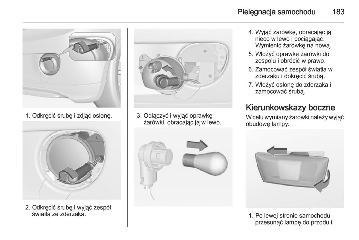 Opel Adam instrukcja obslugi / page 185