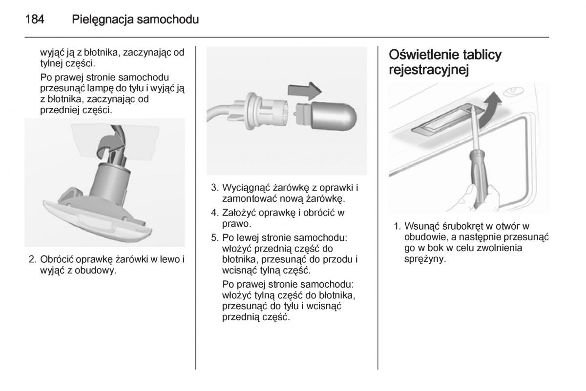 Opel Adam instrukcja obslugi / page 186