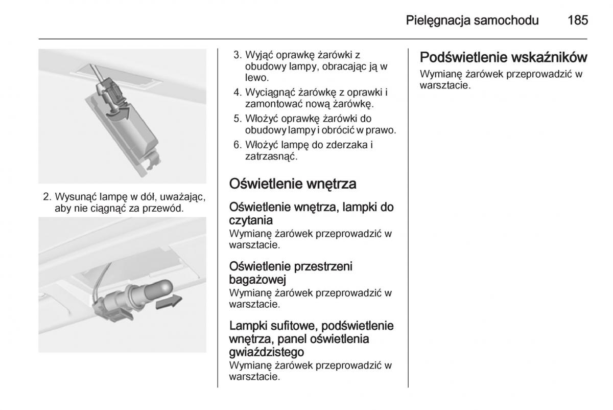 Opel Adam instrukcja obslugi / page 187