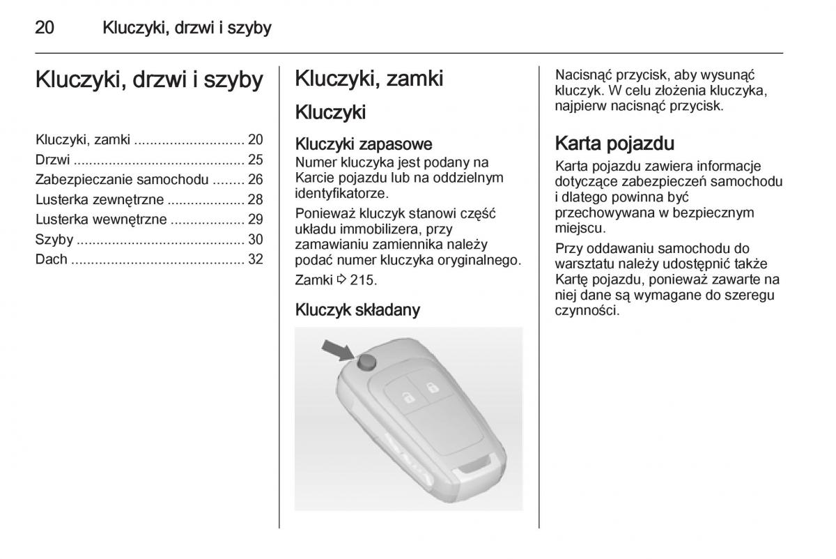 Opel Adam instrukcja obslugi / page 22