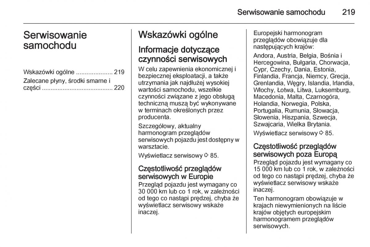 Opel Adam instrukcja obslugi / page 221