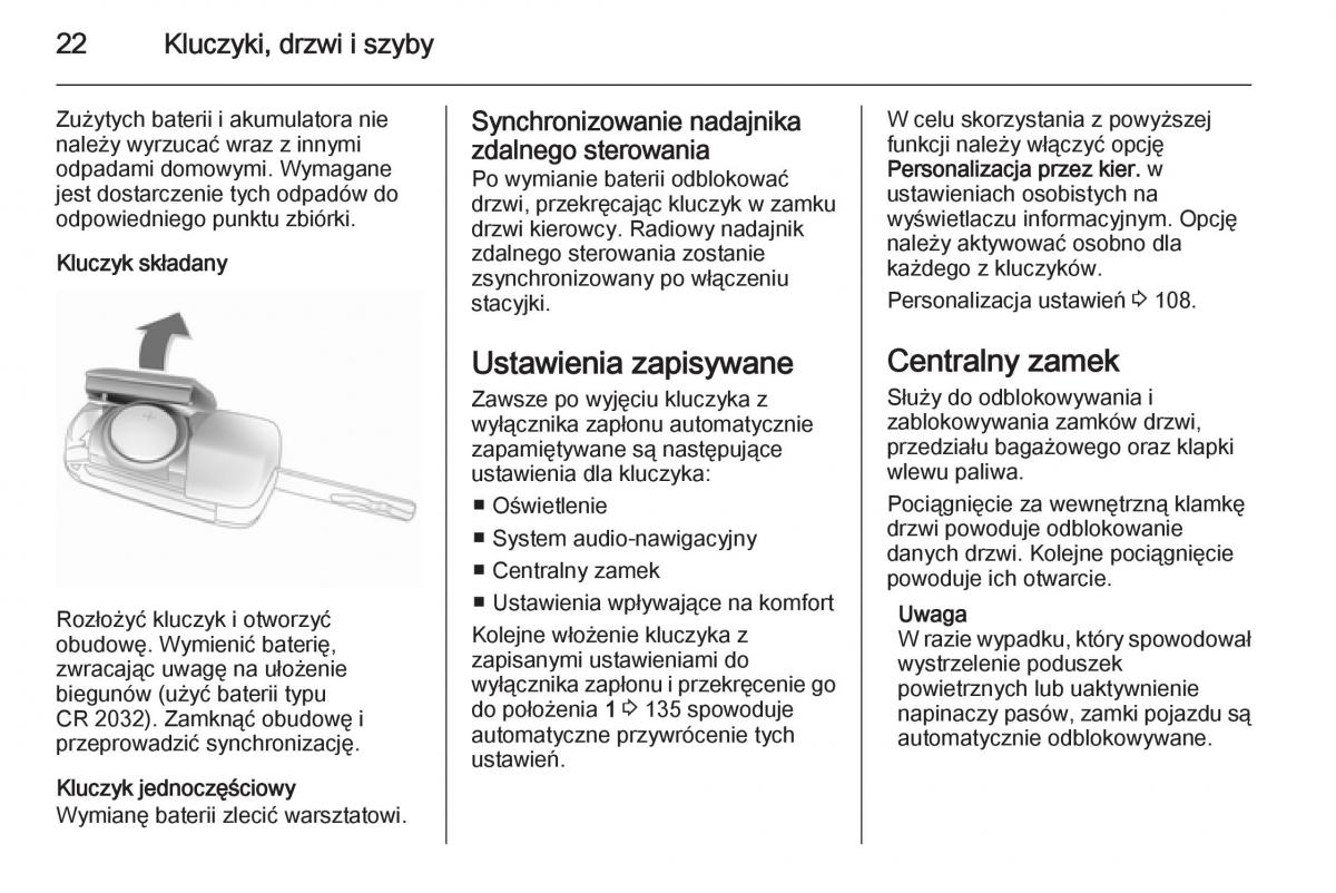 Opel Adam instrukcja obslugi / page 24