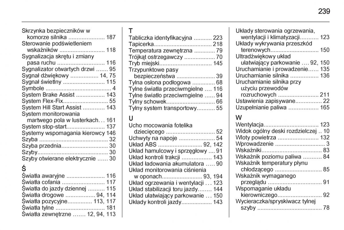 Opel Adam instrukcja obslugi / page 241